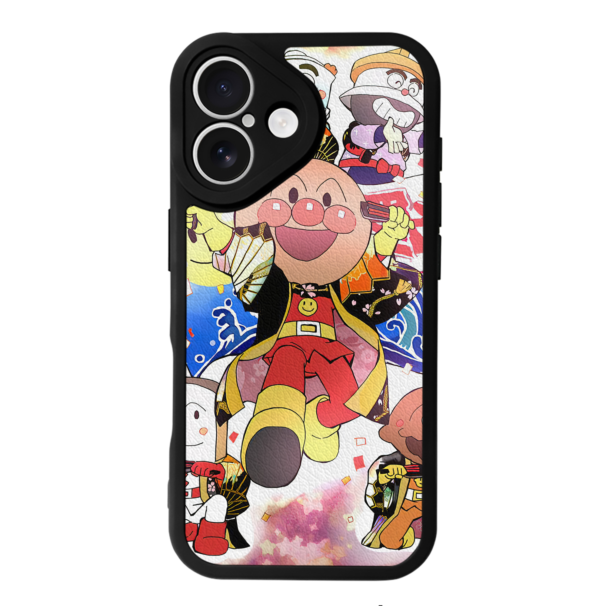 （画像用） アンパンマン Anpanman 【iPhone 16シリーズ対応】シリコンスマホケース（レザー調） 材質：シリコン